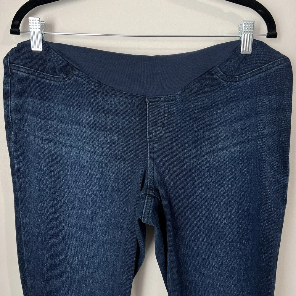 Spanx Maternity Women's XL Pull On‎ Mama Ankle Jean-Ish Jeans Dark Wash 20154R - Picture 4 of 10